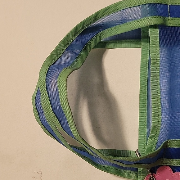 GAP Nylon Blue and Green Logo Embelished Rose Tote Bag Size 17X12X4" - Picture 7 of 9